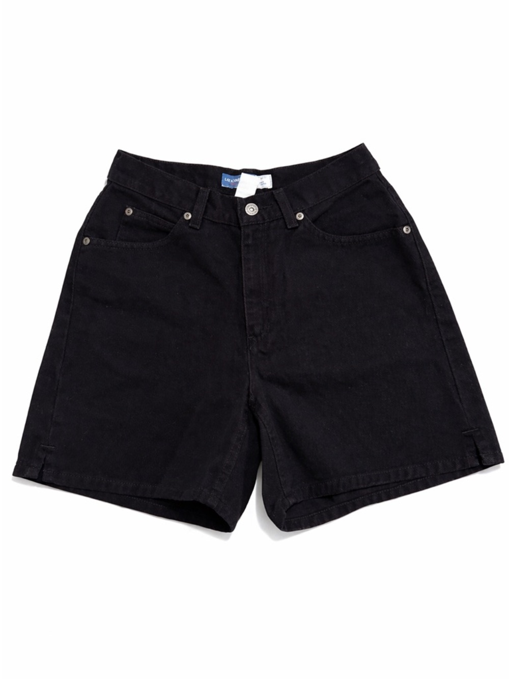 High-Waist Black Denim Women’s Shorts